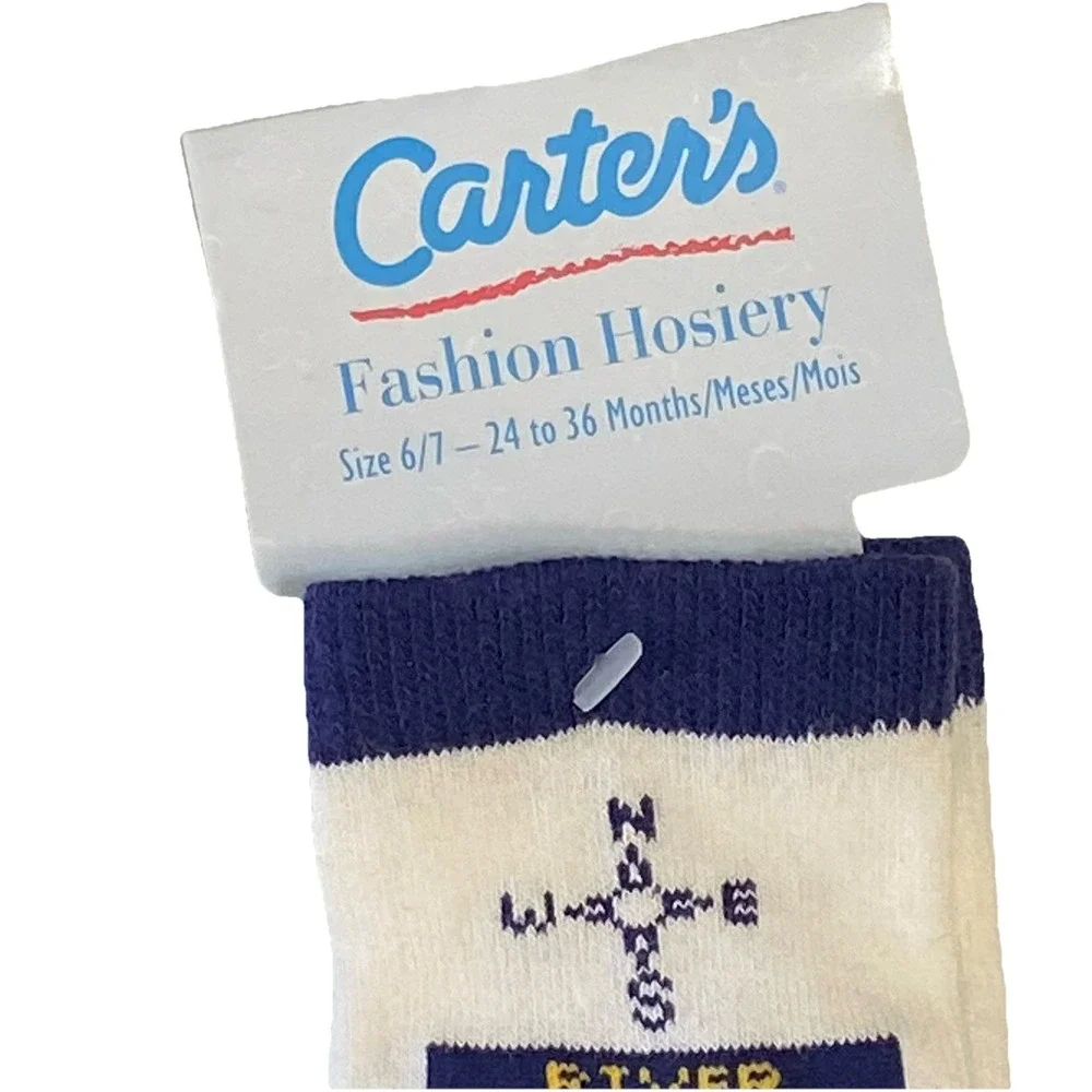 Carter's‎ Baby Socks Deadstock Vintage Canoe NWT 6-12 Months Shower Gift Retro